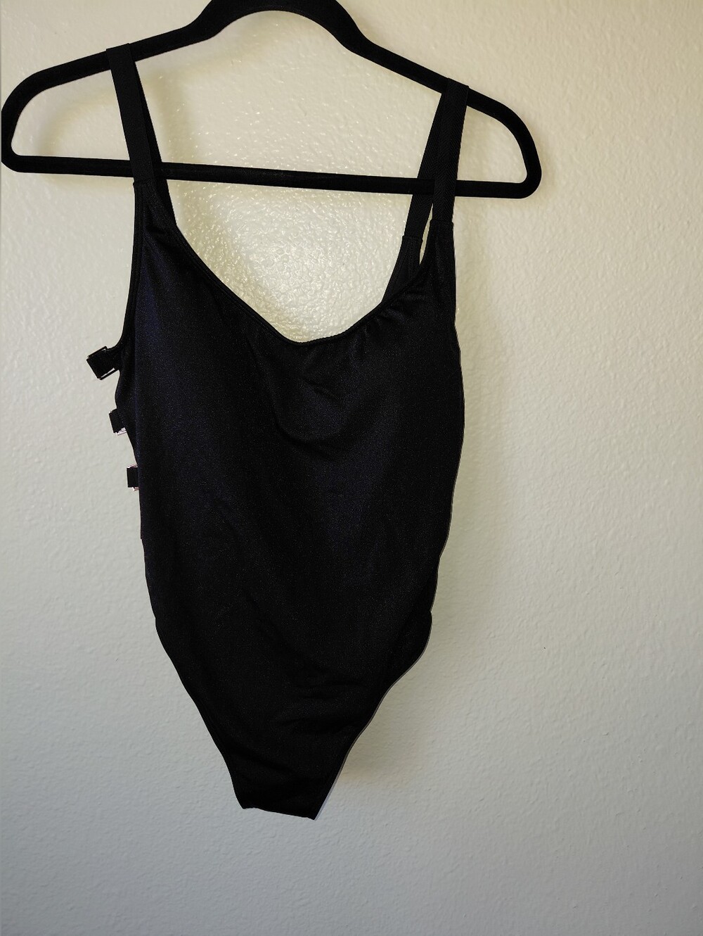 Victoria Secret Collect- Black L  One-Piece Swimsuit with Side Strap Accents NWT